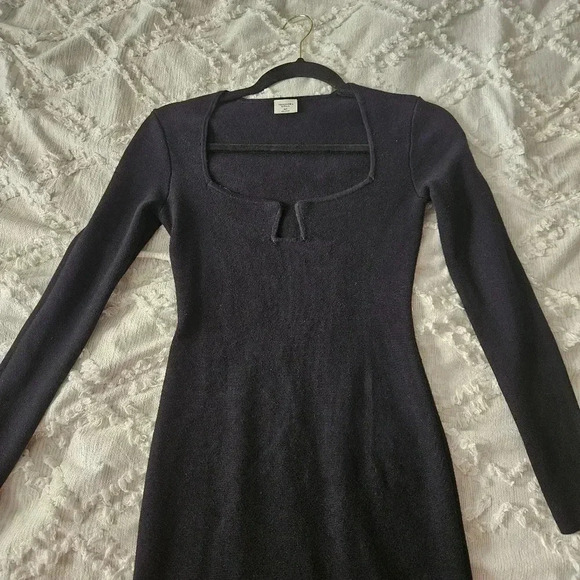 Abercrombie & Fitch Women's Black Sheath Dress Long Sleeve XSP - Picture 4 of 7